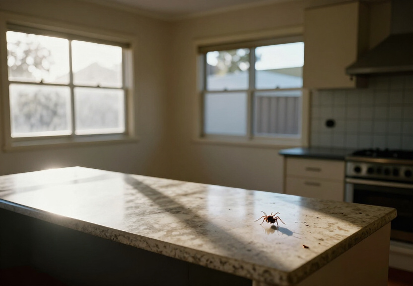 Spider webs in a Matraville roof void before treatment
